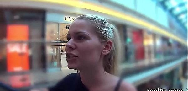  Stunning czech sweetie was teased in the shopping centre and fucked in pov